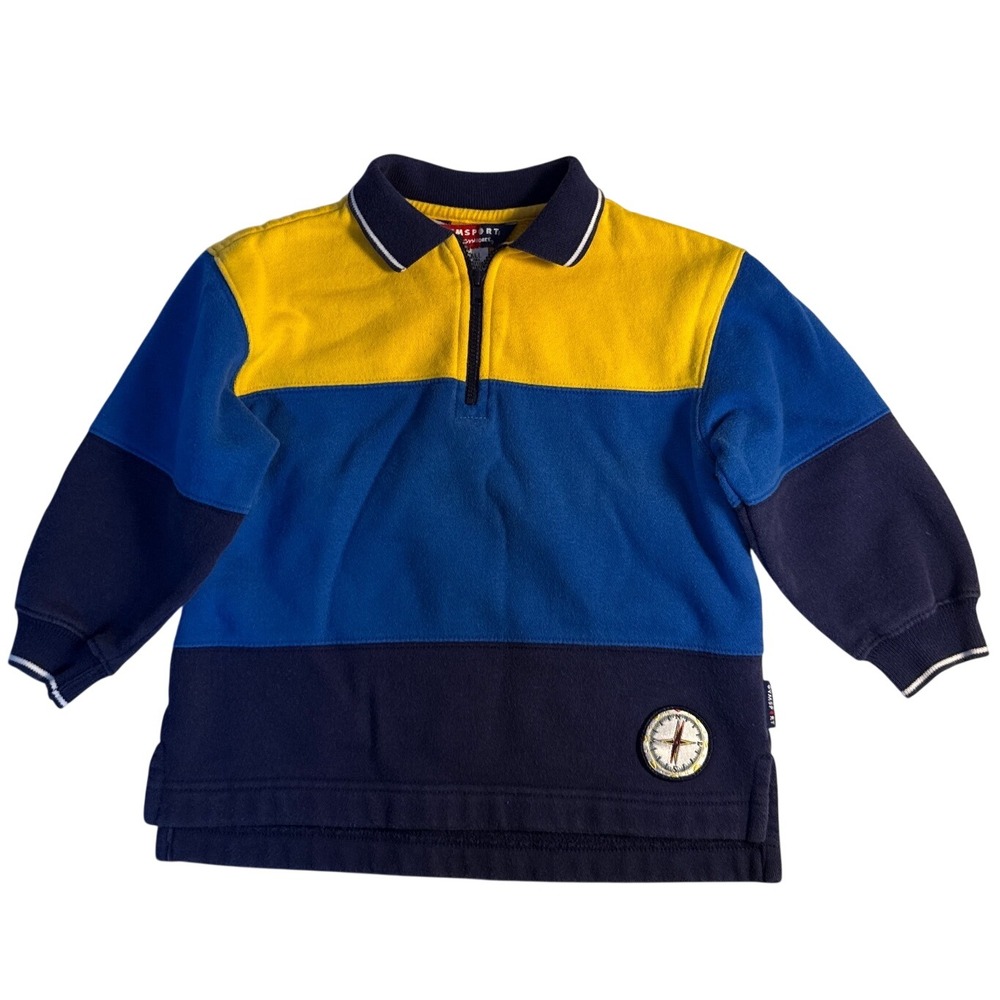 Vintage 90s Gymboree Gymsport 1998 ColorBlock Pullover Sweatshirt boys 2-3t